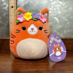 🔥 5/$25 🔥 Squishmallow - 5in - NWT - Gigi - Cat - Flowers - #3